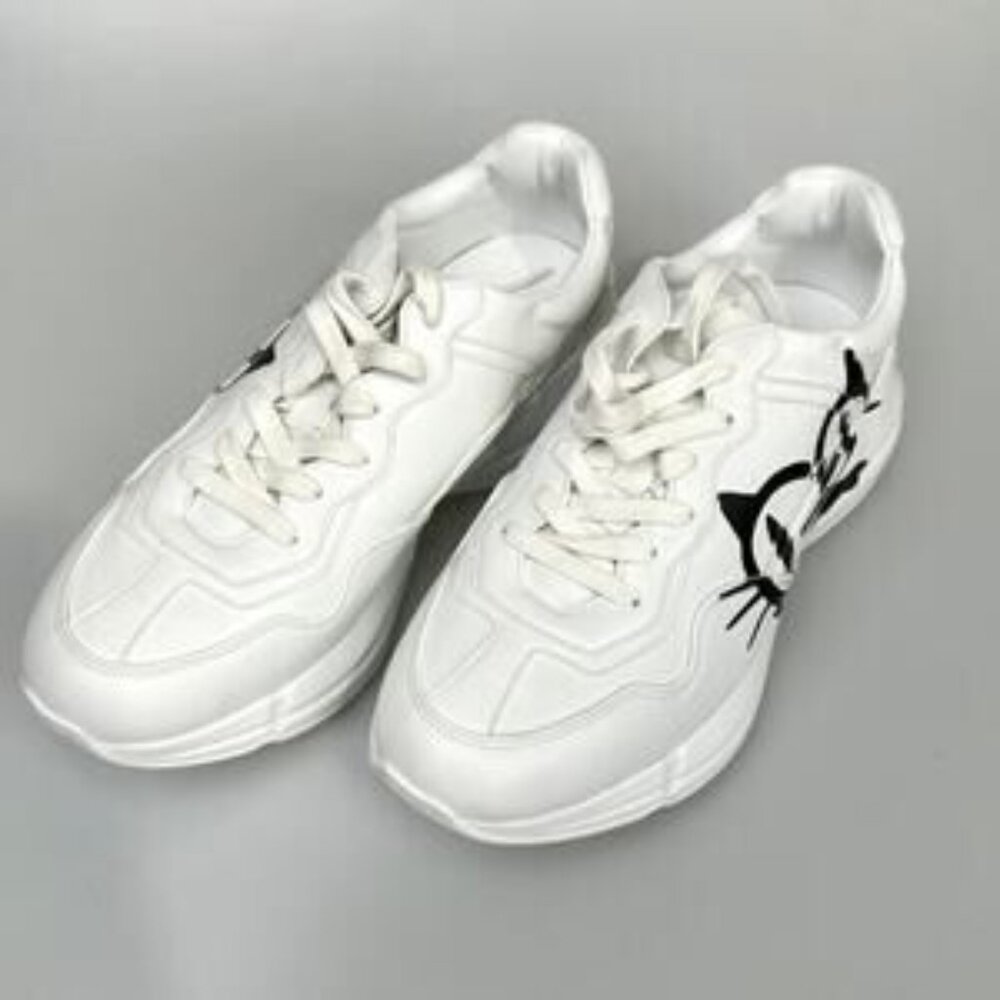 NIB Authentic Gucci Cat Eye Rython Sneakers - Picture 14 of 16